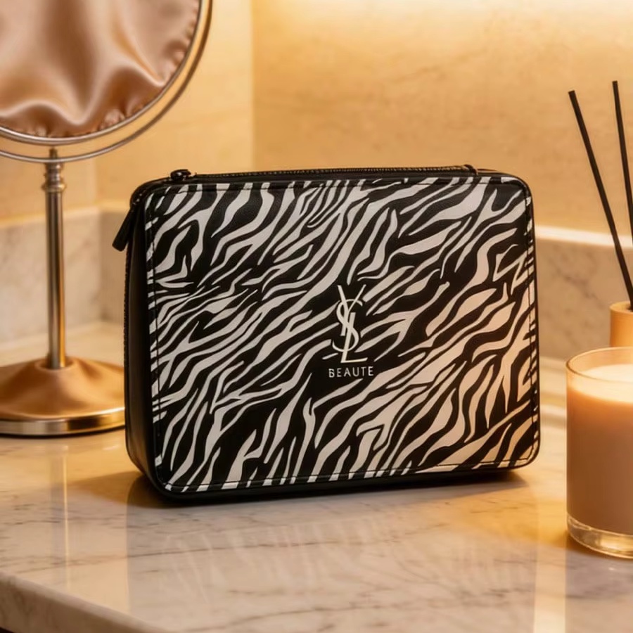Women Luxury Bags Ysl - YSL Kosmetiktaschen mit Zebramuster, Luxus-Make-up-Beutel, tragbare
