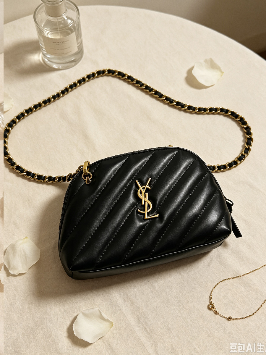 YSL Schwarze Gestreifte Leder- – Women Luxury Bags Ysl Bewertung und Preis
