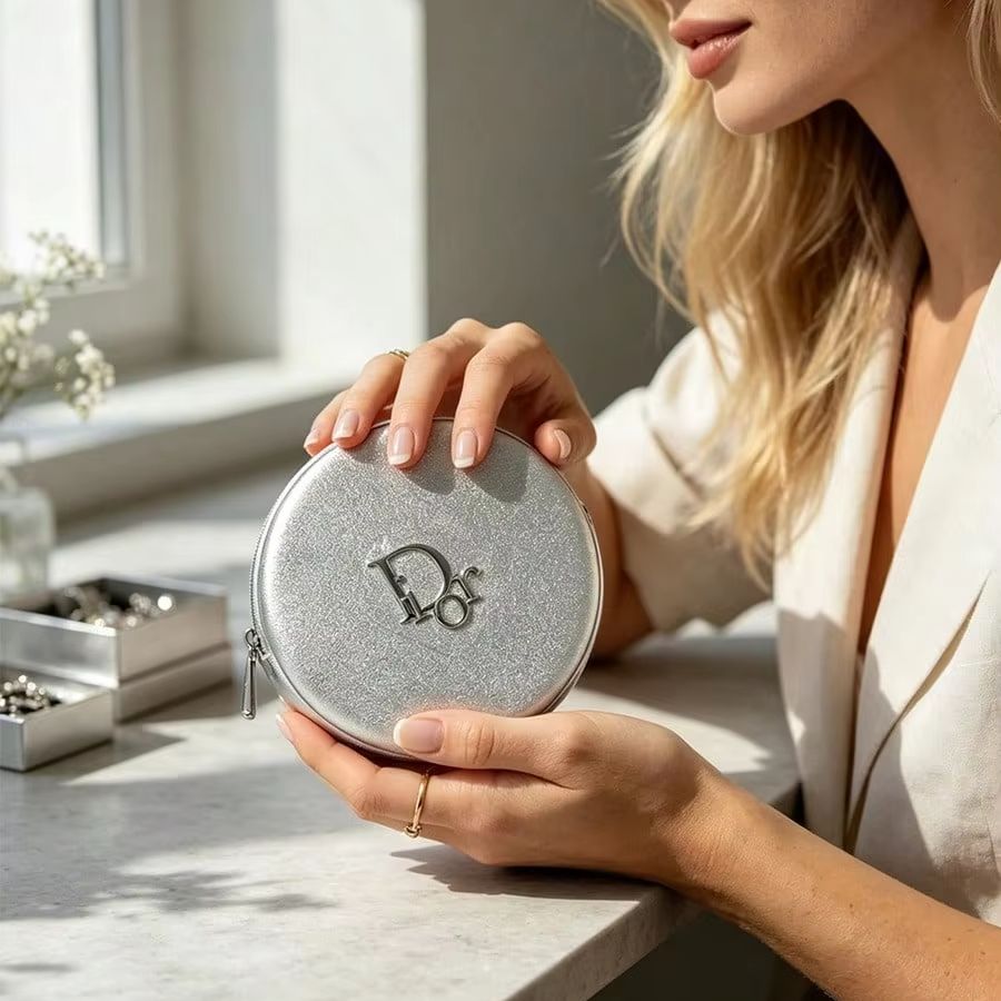 Dior Silberne Runde Wasserdich – Luxury Bags Dior Bewertung und Preis