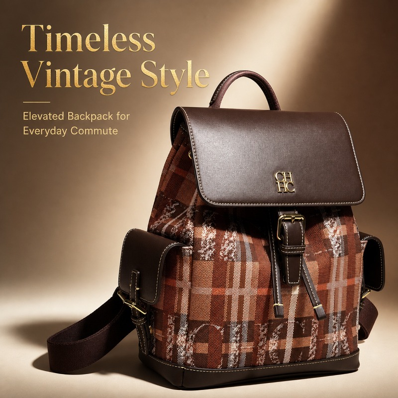 CHHC Modischer Farbblock-Rucks – Luxury Bags For Women Bewertung und Preis