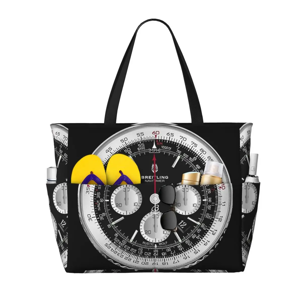 Schwarze Luxus-Uhrenzifferblat – Luxury Yoga Bags Bewertung und Preis
